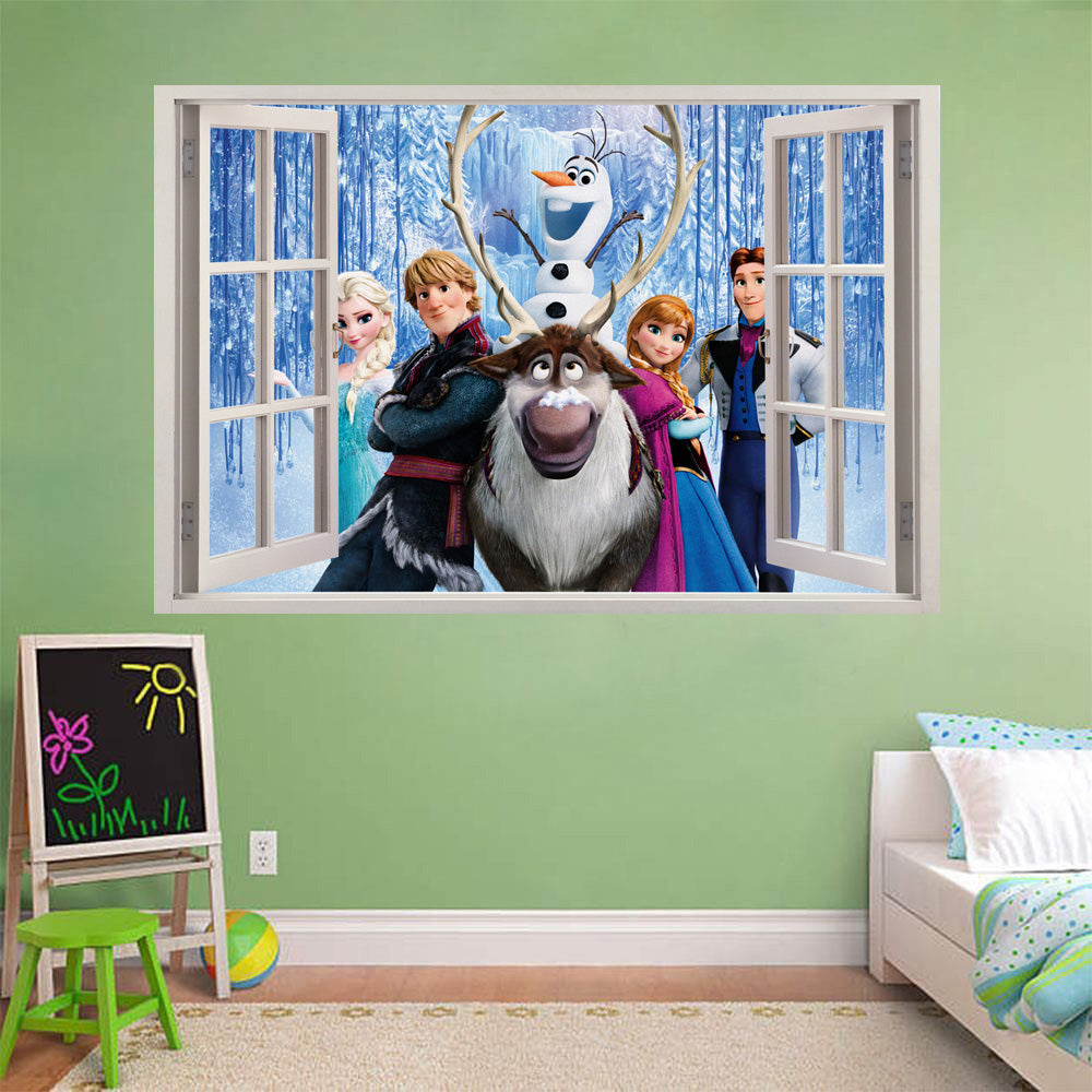 Frozen Characters 3D Window Wall Sticker Decal C045
