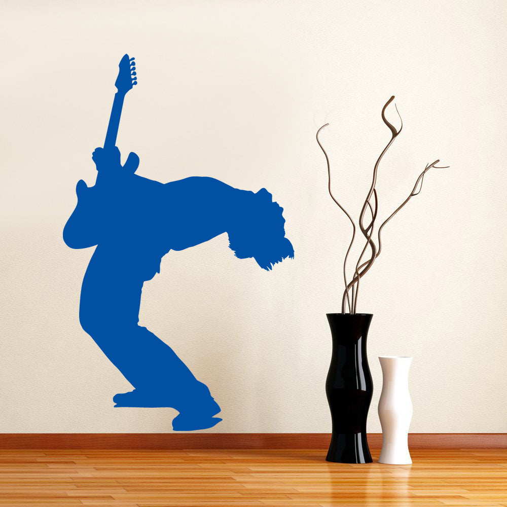 GUITAR PLAYER Wall Sticker Decal Stencil Silhouette ST92