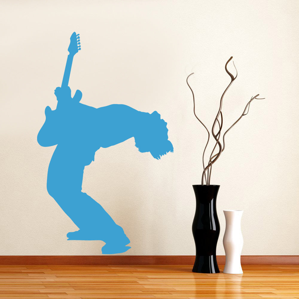 GUITAR PLAYER Wall Sticker Decal Stencil Silhouette ST92