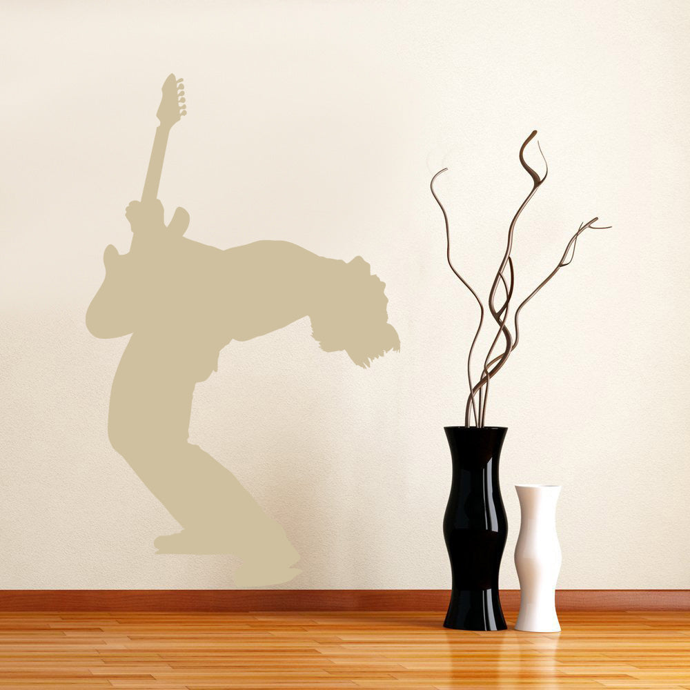 GUITAR PLAYER Wall Sticker Decal Stencil Silhouette ST92