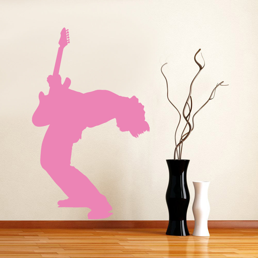GUITAR PLAYER Wall Sticker Decal Stencil Silhouette ST92