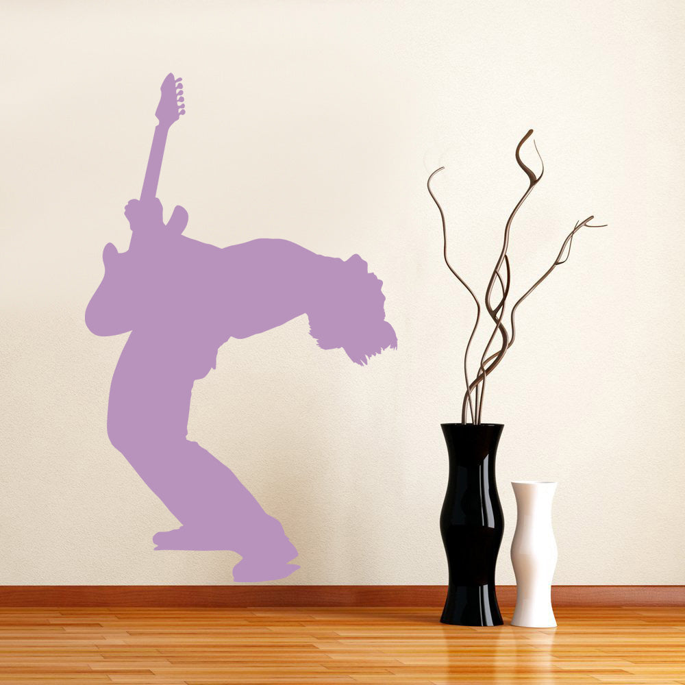 GUITAR PLAYER Wall Sticker Decal Stencil Silhouette ST92