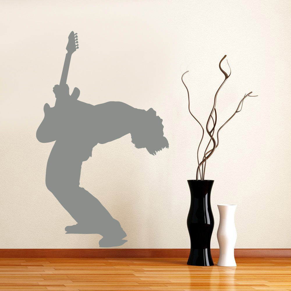 GUITAR PLAYER Wall Sticker Decal Stencil Silhouette ST92