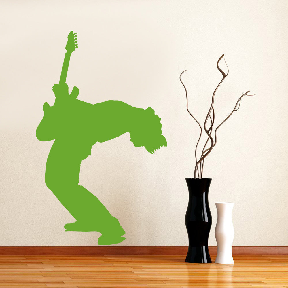 GUITAR PLAYER Wall Sticker Decal Stencil Silhouette ST92