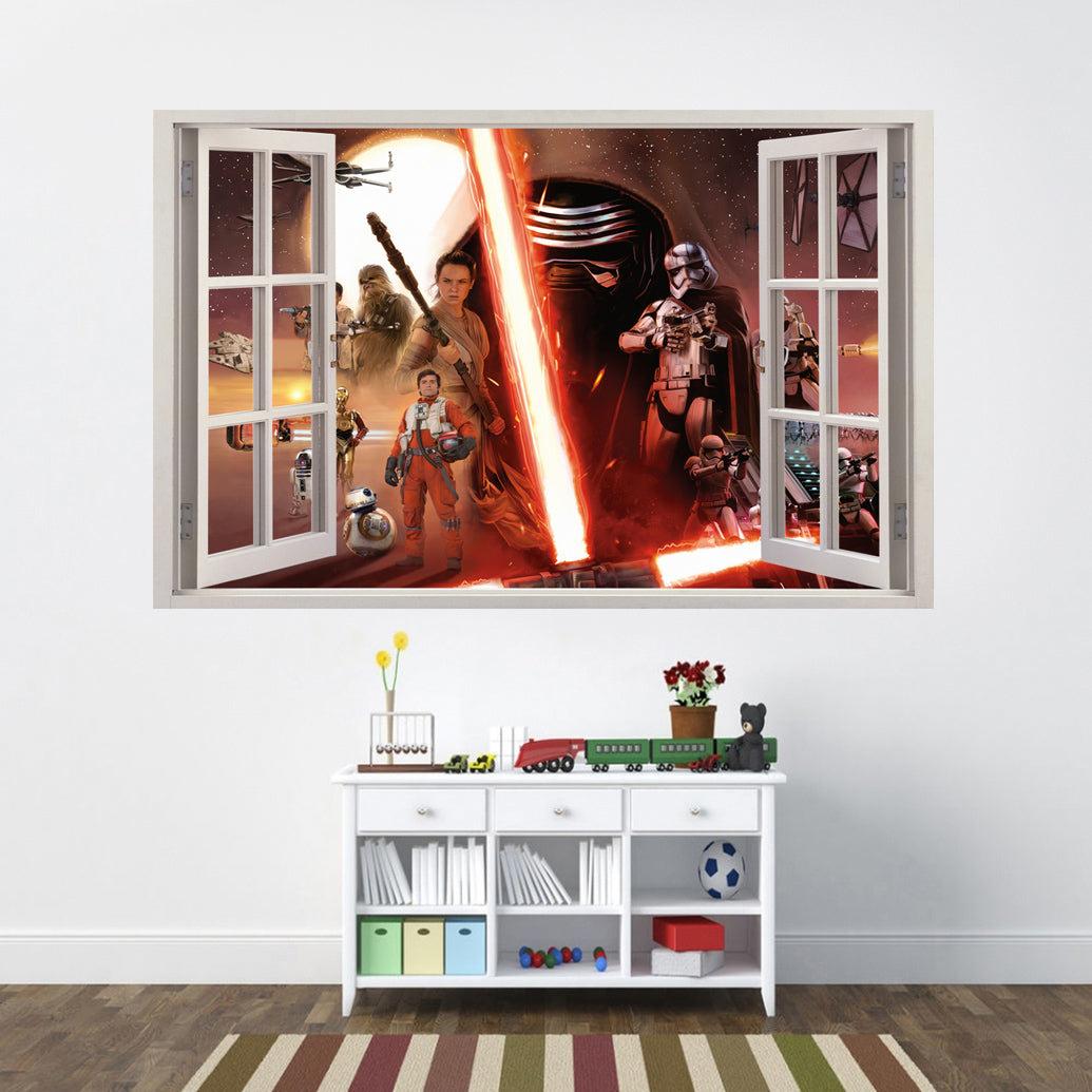 Star Wars Episode VII 3D Window Wall Sticker Autocollant H108