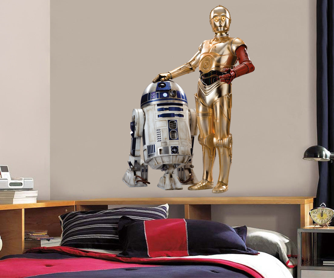 R2D2 C3PO Droids Star Wars Removable Wall Sticker Decal H143