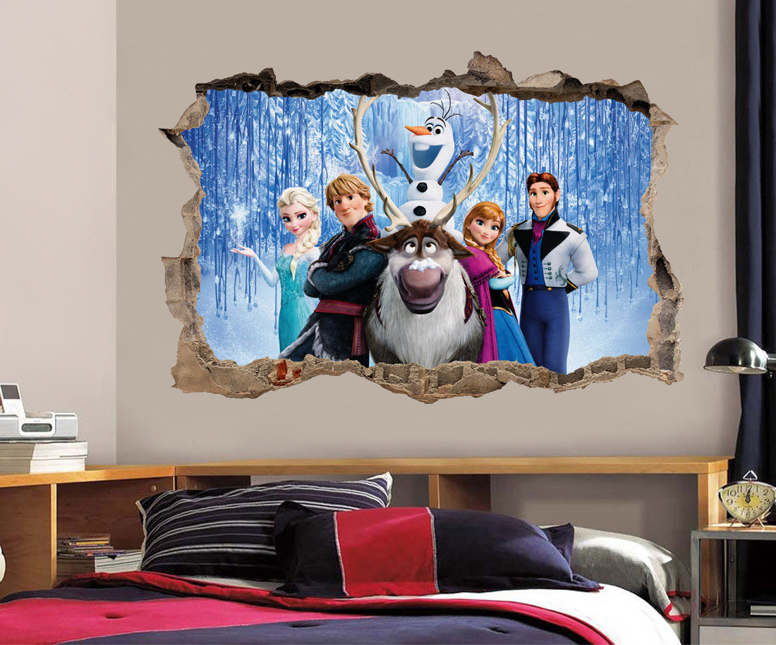 Frozen 3D Smashed Broken Decal Wall Sticker H167