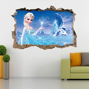 Frozen 3D Smashed Broken Decal Wall Sticker H192