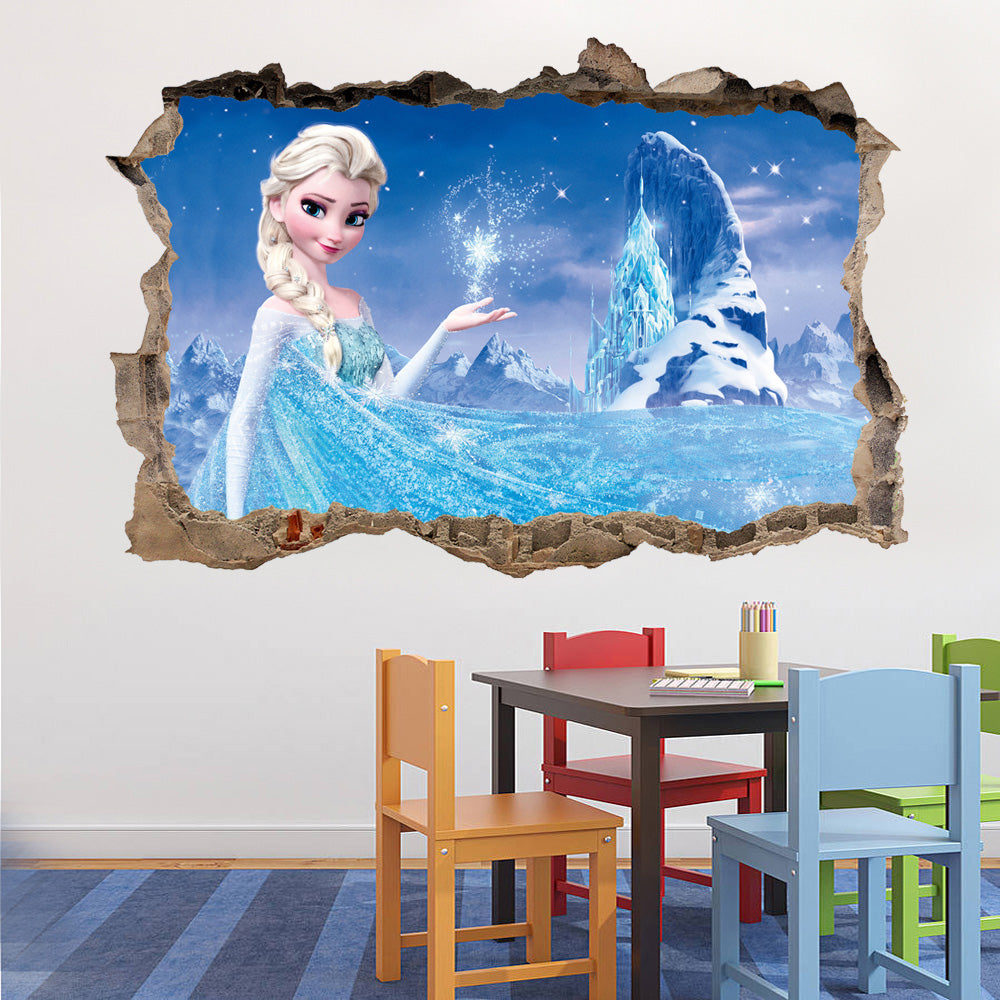 Frozen 3D Smashed Broken Decal Wall Sticker H192