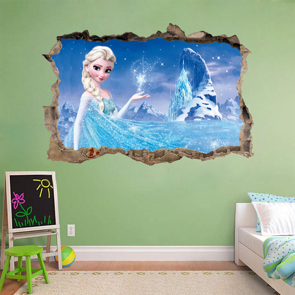 Frozen 3D Smashed Broken Decal Wall Sticker H192