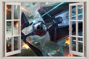 Star Wars vaisseau spatial 3D fenêtre sticker mural autocollant H248