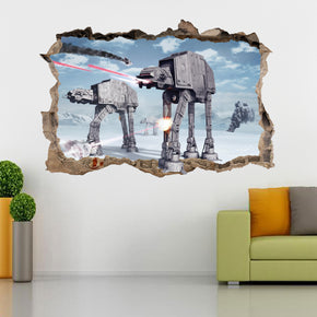 Star Wars Battle of Hoth 3D Smashed Broken Decal Wall Sticker H280