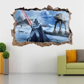 Darth Vader Star Wars 3D Smashed Broken Decal Wall Sticker 014