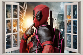 Super Heroes 3D Window Wall Sticker Decal H312