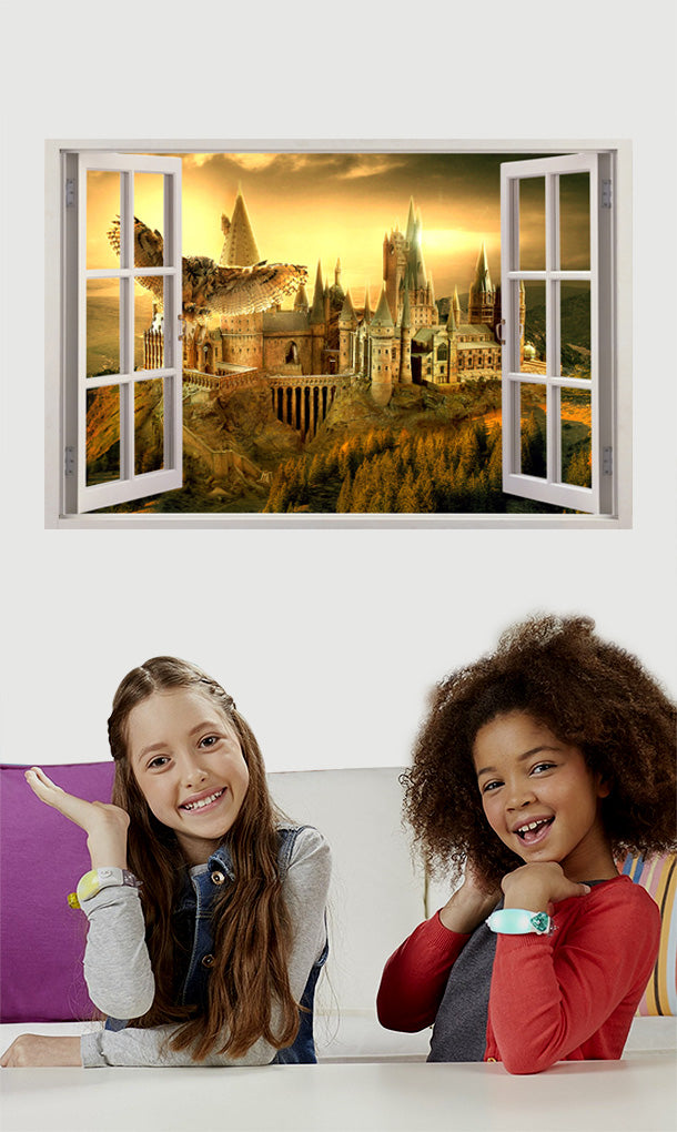 Harry Potter Hogwarts Castle 3D Window Wall Sticker Decal H321