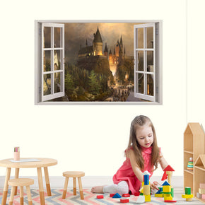 Harry Potter Hogwarts Castle 3D Window Wall Sticker Decal H322