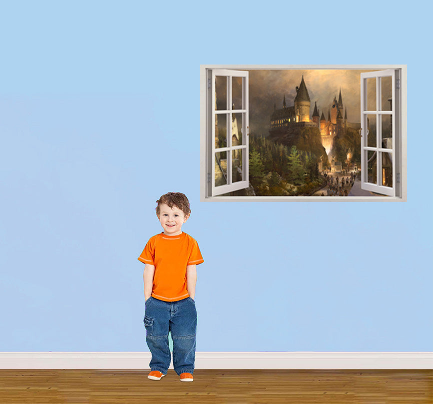 Harry Potter Hogwarts Castle 3D Window Wall Sticker Decal H322