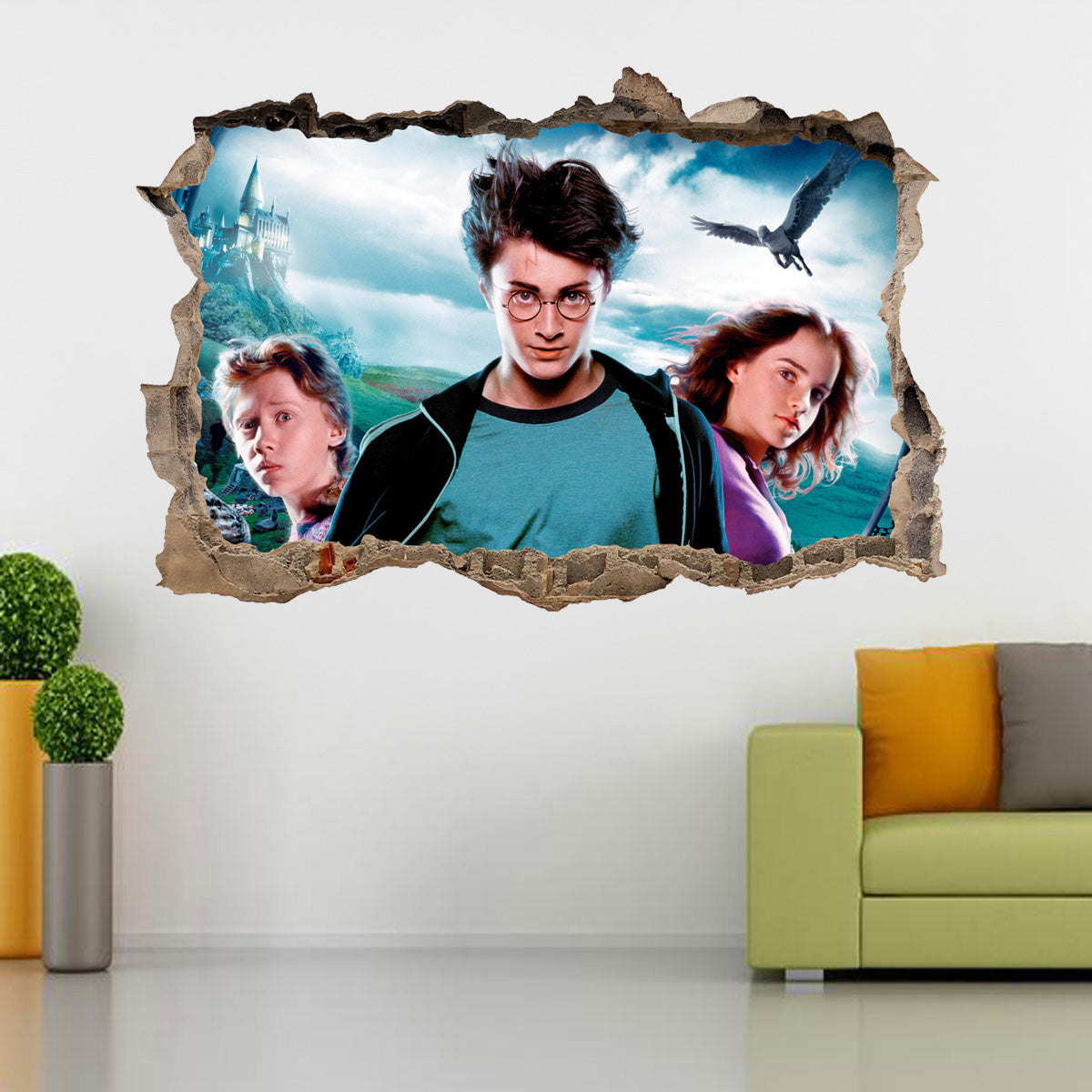 Harry Potter 3D Smashed Broken Decal Wall Sticker H324