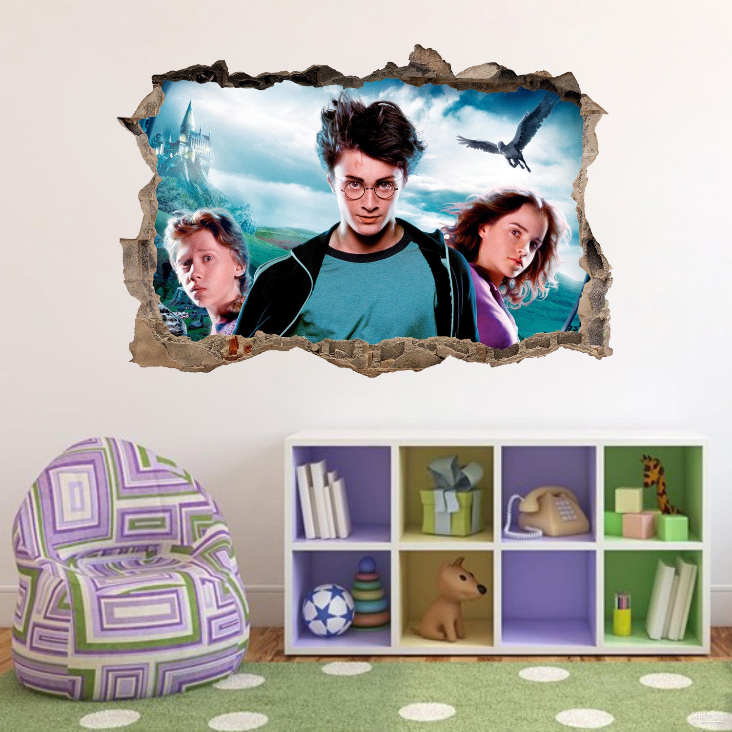 Harry Potter 3D Smashed Broken Decal Wall Sticker H324