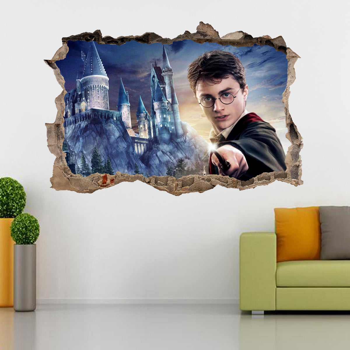 Harry Potter 3D Smashed Broken Decal Wall Sticker H325