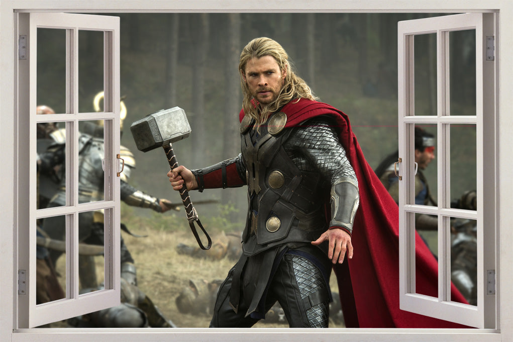 Super Heroes 3D Window Wall Sticker Décalque H370