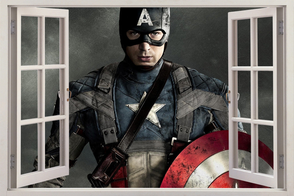 Super Heroes 3D Window Wall Sticker Autocollant H409