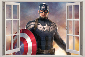 Super Heroes 3D Window Wall Sticker Decal H410