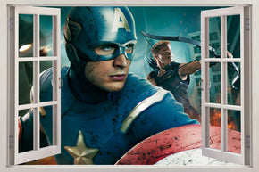 Autocollant mural de fenêtre 3D Super Heroes H411