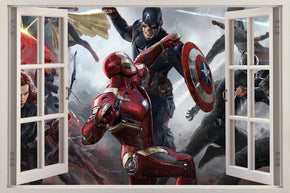 Super Heroes 3D Window Wall Sticker Décalque H476