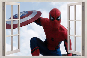 Super Heroes 3D Window Wall Sticker Decal H477