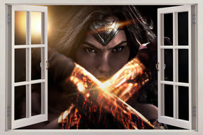 Autocollant mural de fenêtre 3D Super Heroes H602
