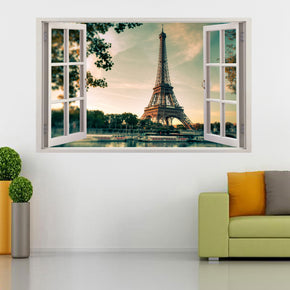 Eiffel Tower Paris 3D Window Wall Sticker Decal