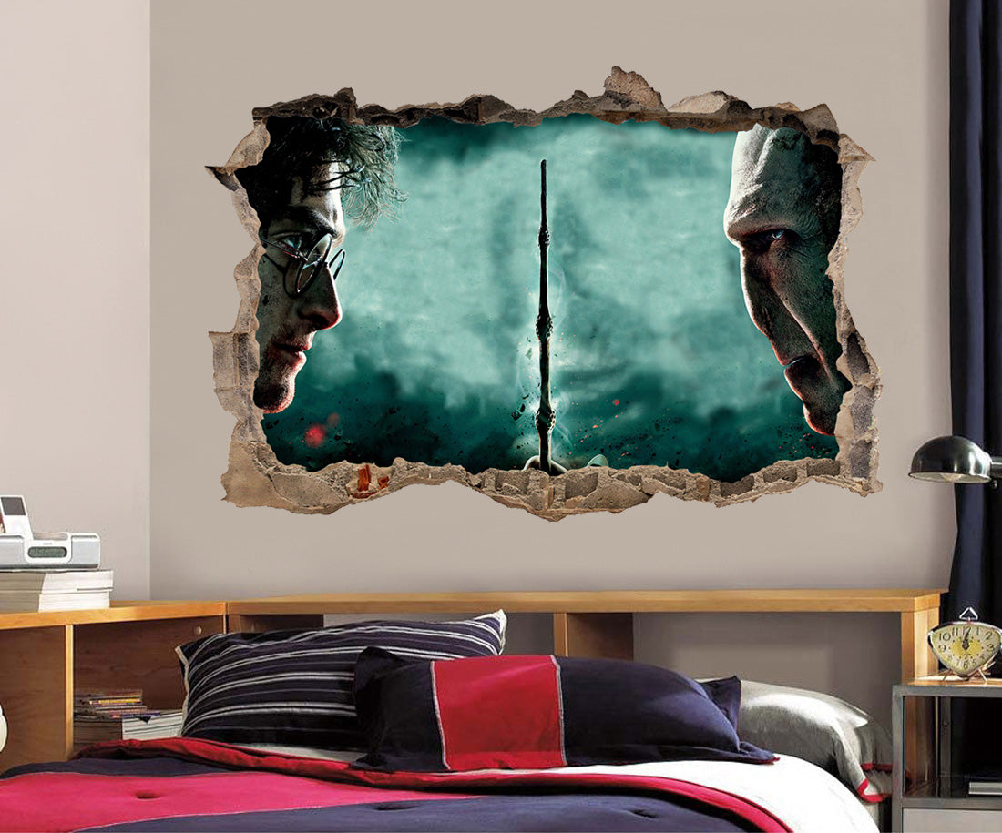 Harry Potter Voldemort 3D Smashed Broken Decal Wall Sticker H706