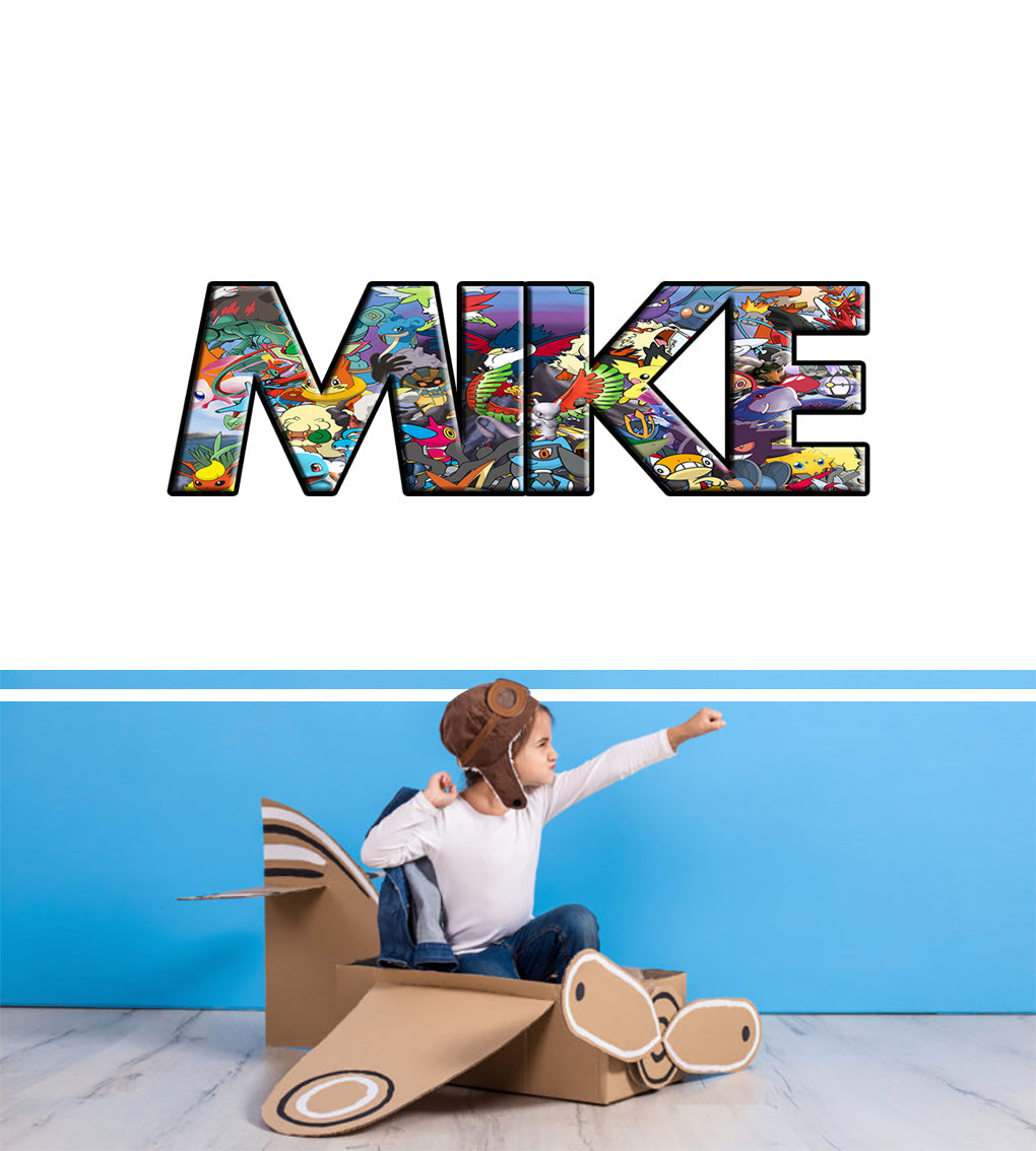 Pokemon Personalized Custom Name Wall Sticker Decal 007