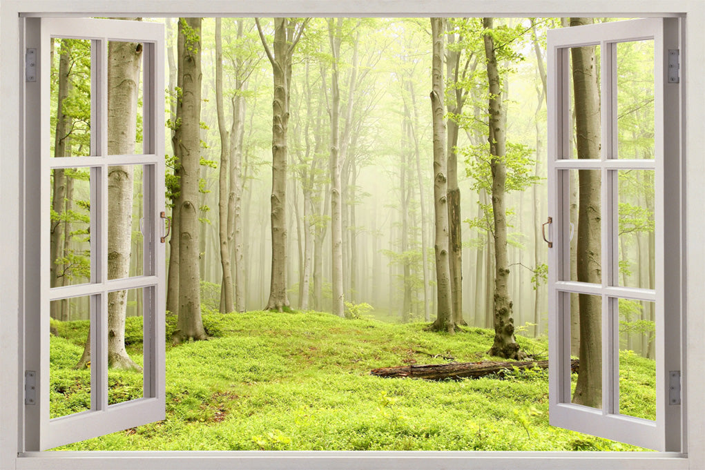 Forest Trees 3D Window Wall Sticker Decal