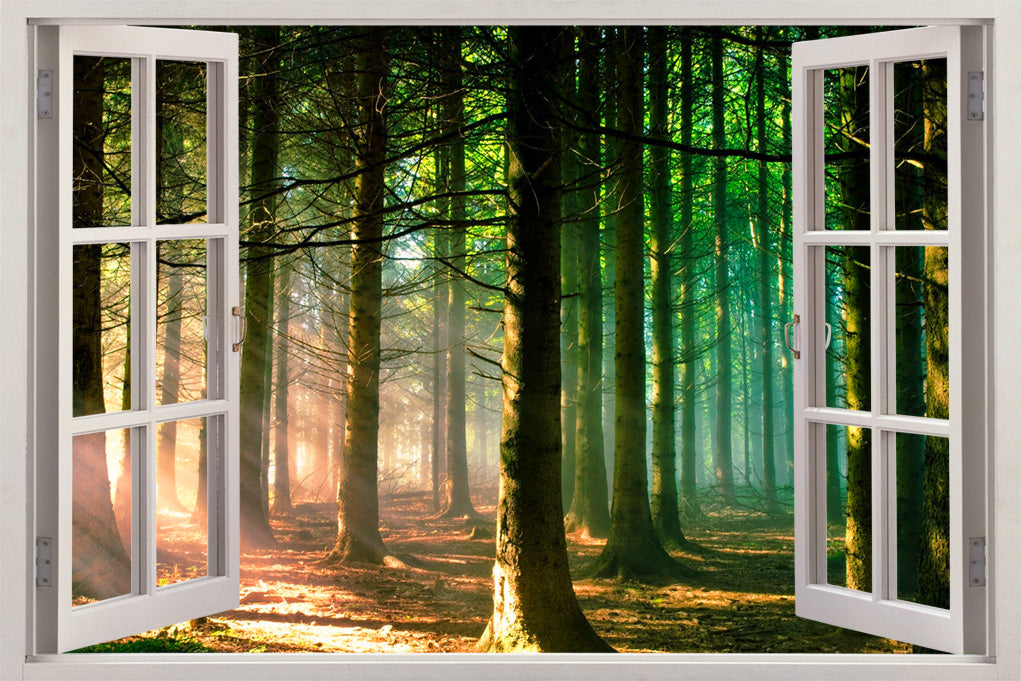 Majestic Forest 3D Window Wall Sticker Decal