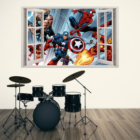 Marvel Super Hero Characters 3D Window Wall Sticker Decal H82