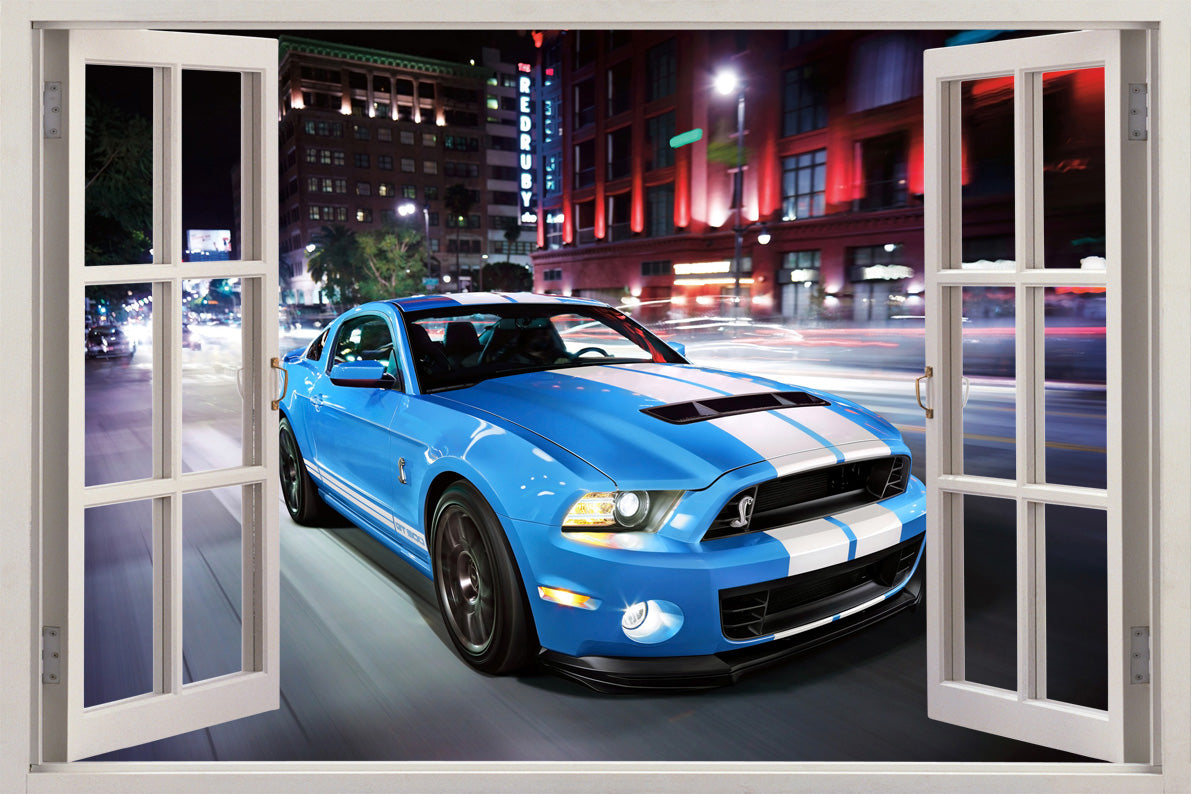 Mustang Shelby GT500 3D Window Wall Sticker Decal