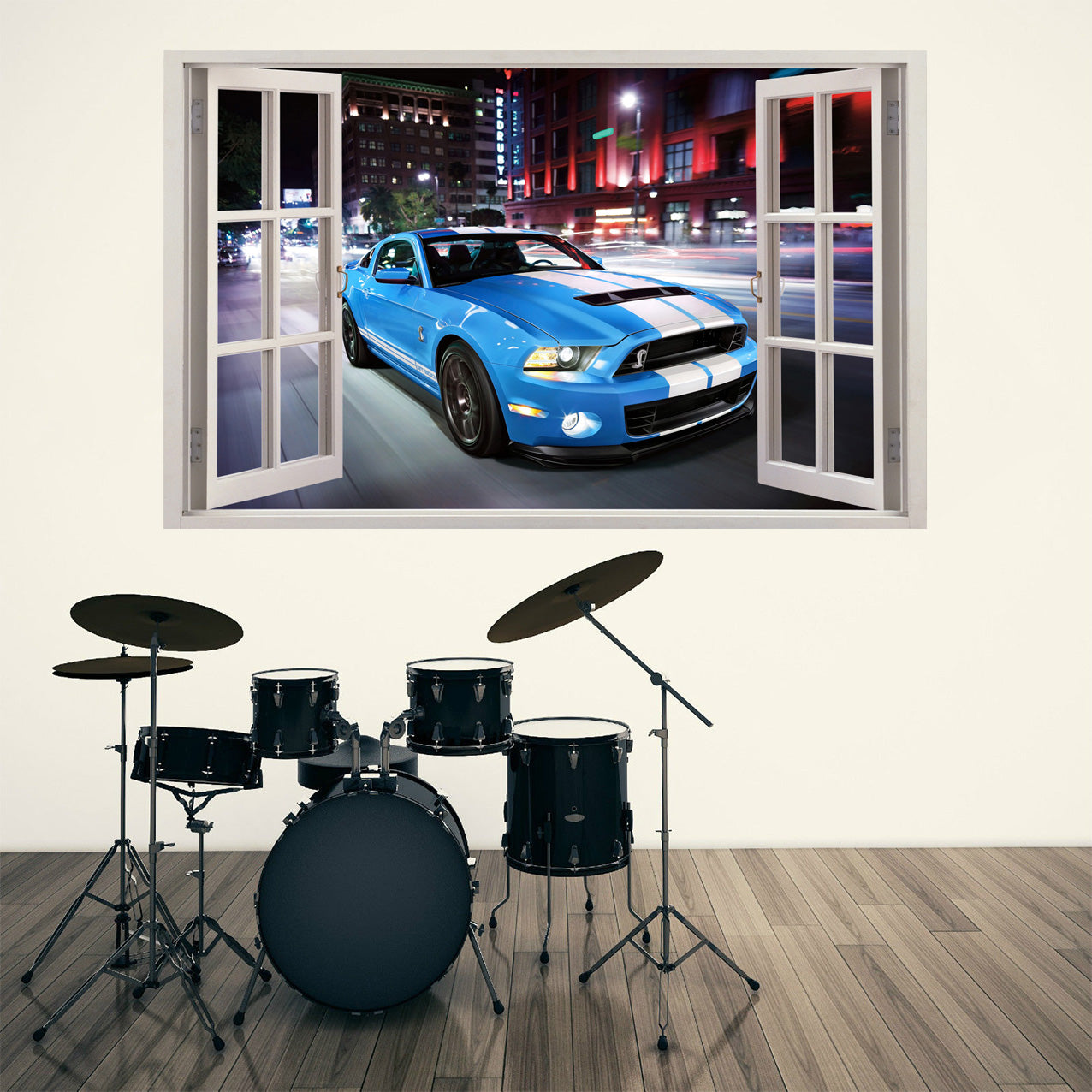 Mustang Shelby GT500 3D Window Wall Sticker Decal