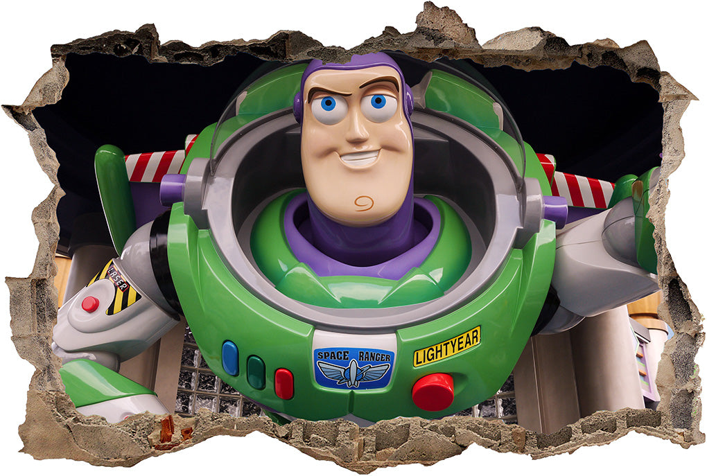 Buzz Lightyear Toy Story 3D Smashed Broken Decal Wall Sticker J1010