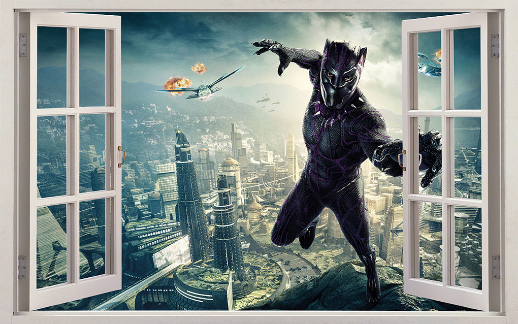 Super Heroes 3D Window Wall Sticker Decal J1092