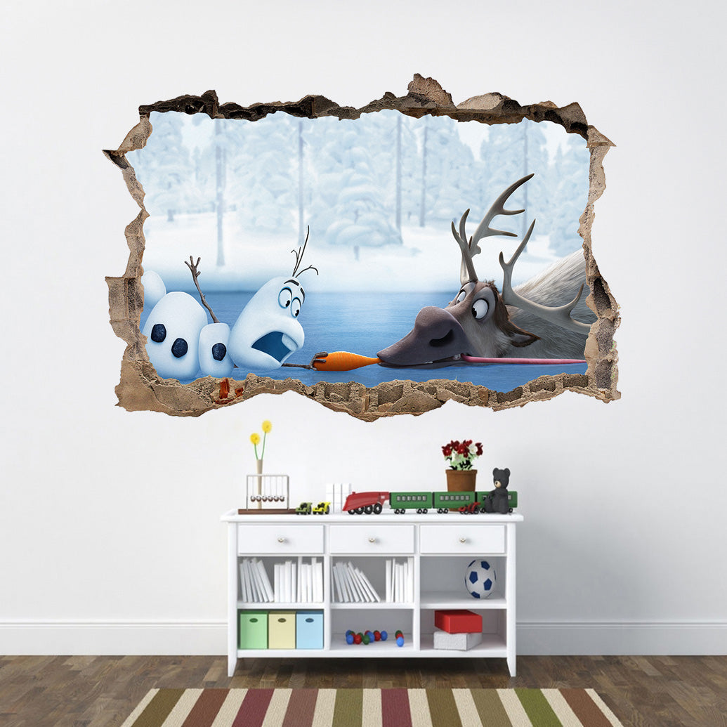 Frozen 3D Smashed Broken Decal Wall Sticker J1270