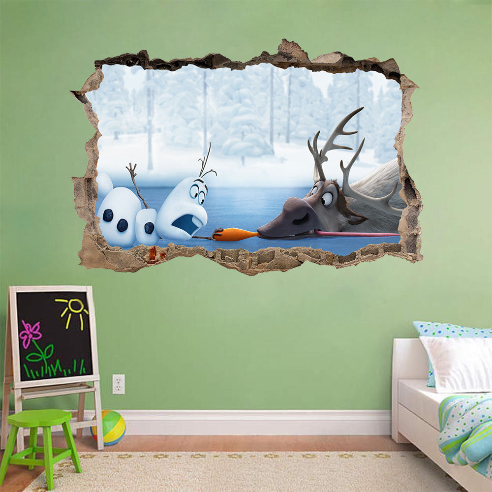 Frozen 3D Smashed Broken Decal Wall Sticker J1270