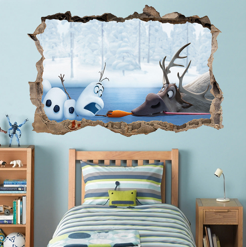 Frozen 3D Smashed Broken Decal Wall Sticker J1270