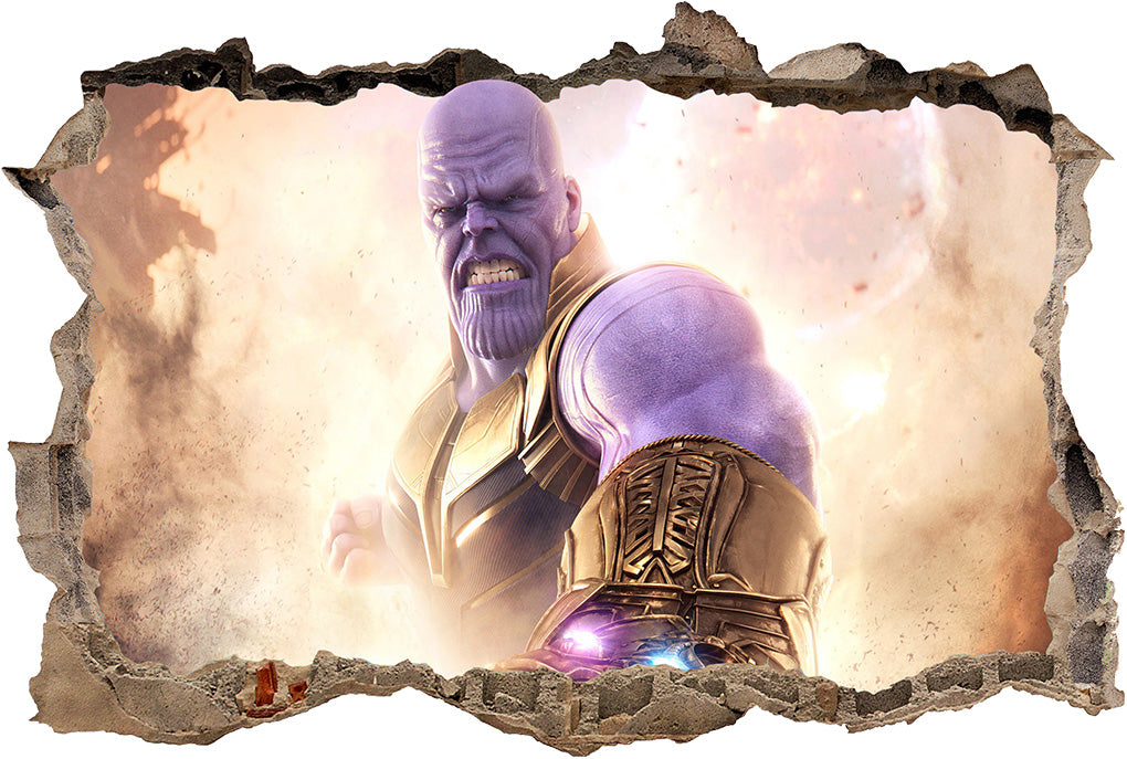 Thanos 3D Smashed Broken Decal Wall Sticker J1277