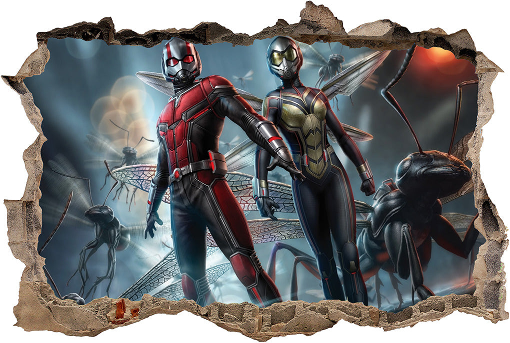 Ant Man 3D Smashed Broken Decal Wall Sticker J1292