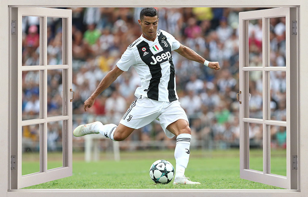 Cristiano Ronaldo 3D fenêtre sticker mural autocollant J1324