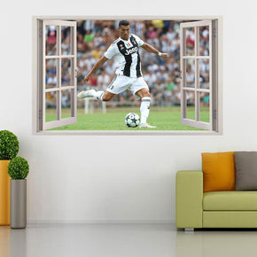 Cristiano Ronaldo 3D Window Wall Sticker Decal J1324