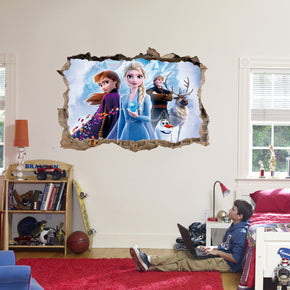 Frozen 3D Smashed Broken Decal Wall Sticker J1462