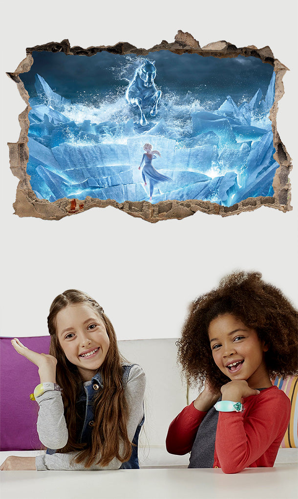 Frozen 3D Smashed Broken Decal Wall Sticker J1472